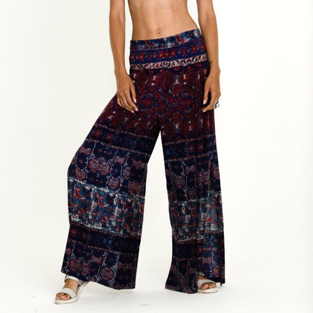 new ❦ Raga ❦ Dream Side Slit Beach Pants ❦ Indigo - Picture 5 of 12